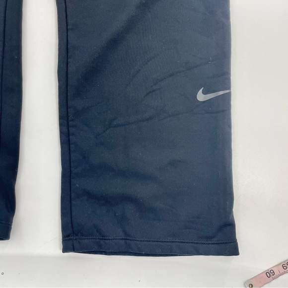 Nike Active Wide Leg Fleece Lined Drawstring Athletic Black Pant size medium - Picture 5 of 13